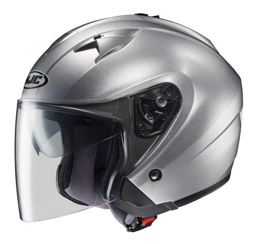 Hjc is-33 cr silver open-face motorcycle helmet is33 size xsmall