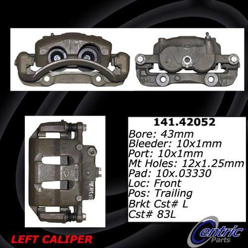 Centric 141.42052 front brake caliper-premium semi-loaded caliper