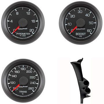 Autometer factory mtch gauge kit-99-07 ford-boost/pyro/tran tem/pillar no speak