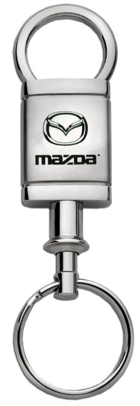 Mazda satin-chrome valet keychain / key fob engraved in usa genuine