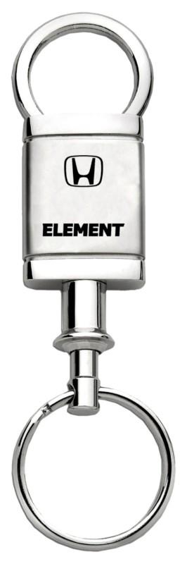 Honda element satin-chrome valet keychain / key fob engraved in usa genuine