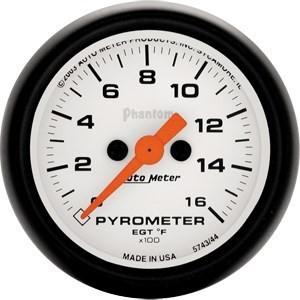 Autometer 2-1/16in. e.g.t. pyrometer 0-1600 f; fse; phantom