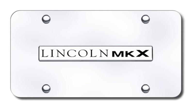 Ford mkx name chrome on chrome license plate made in usa genuine