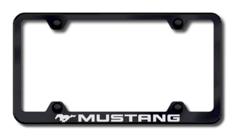 Ford mustang laser etched wide body license plate frame-black made in usa genui