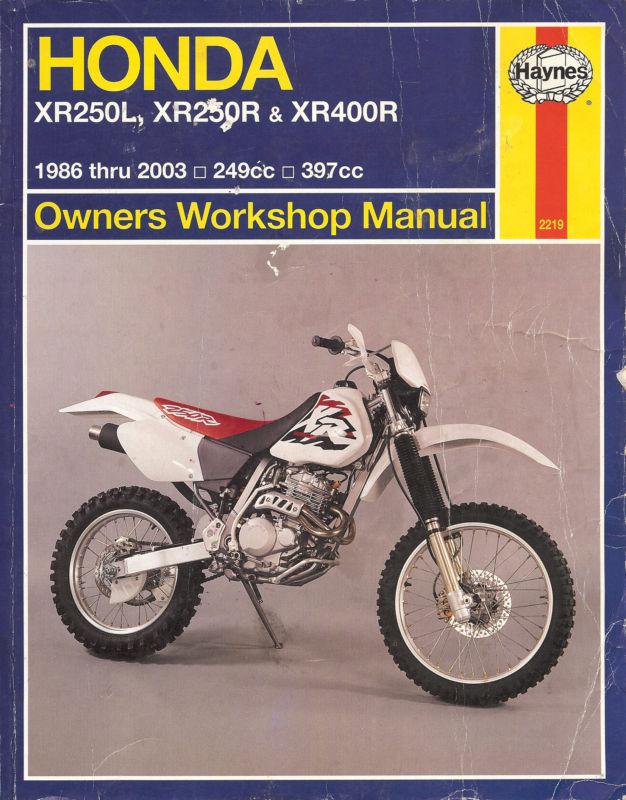 1986 to 2003 honda xr250l xr250r xr400r motocross motorcycle service manual