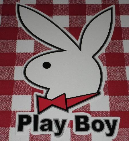 Large play boy bunny sticker, pvc, wall, bar, car decal & window 