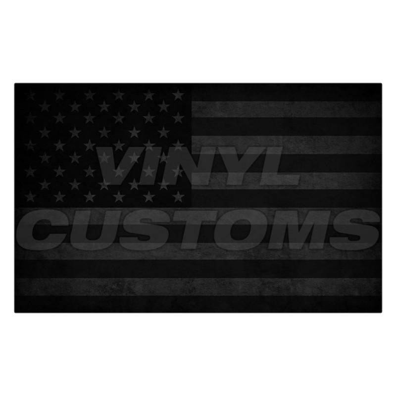 5" american flag decal sticker tactical subdued black gray military a+