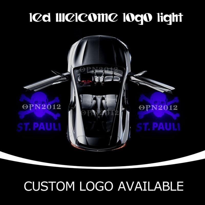 Car door courtesy fc st.pauli skull logo lamp laser projector shadow led light
