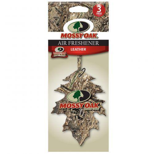 Mossy oak auto car truck air freshener - leather scented - 3 pack
