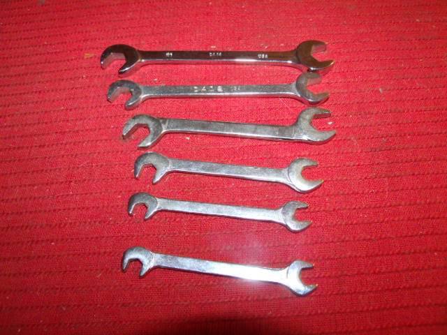 Mac tool 6 pc small angle wrenches 1/4 thru 7/16" good used