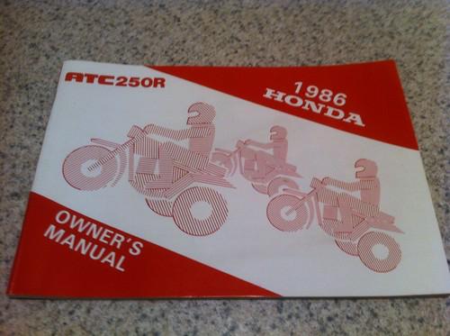 Honda owners manual 1986 atc250r