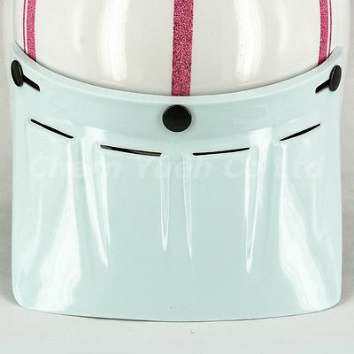 Duck long visor uv white for vintage 1/2 open full face helmet arai buco bell 
