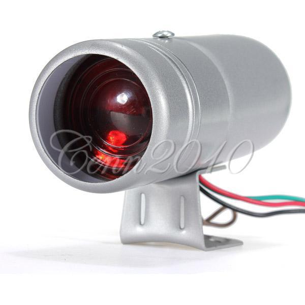 Sliver universal adjustable tachometer prm tach shift light lamp+stand red led