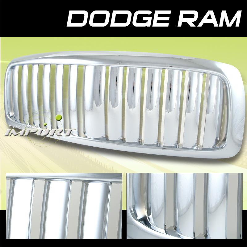 Dodge 2002-2005 ram 1500 chrome front vertical billet style grille grill new 1pc