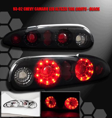 1993-2002 chevy camaro led tail lights black 2000 2001