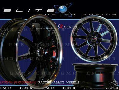 17" evoke xt wheels/rims 4 lug  black  4x100/114.3