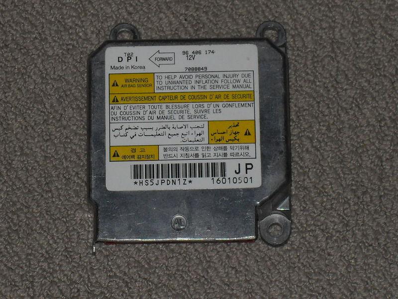 05 aveo chevrolet 4dr. airbag srs control module computer 96406174 oem