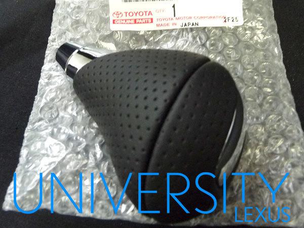 New oem 2006-2013 is250 replacement black perforated leather& chrome shift knob