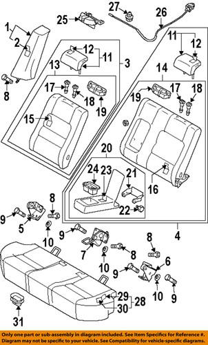 Mazda oem gac4881g902 passenger seat-headrest guide