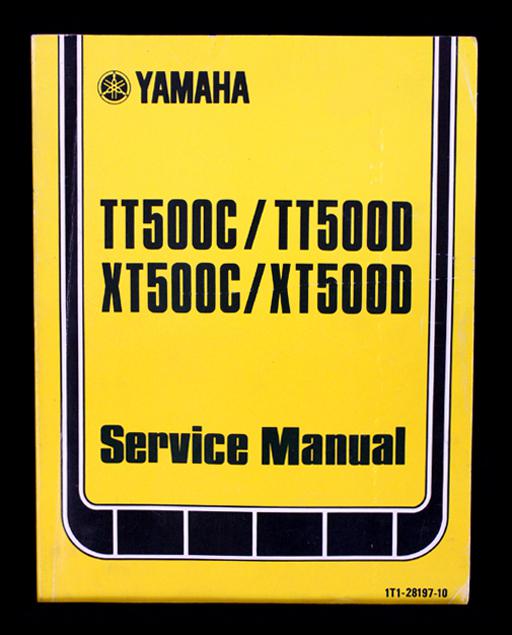 1976-77 yamaha tt500 xt500 tt500c tt500d xt500c xt500d tt xt 500 repair manual