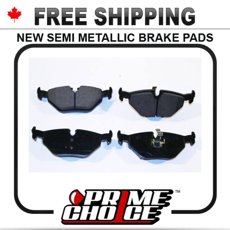 New premium complete set of rear metallic disc brake pads with shims