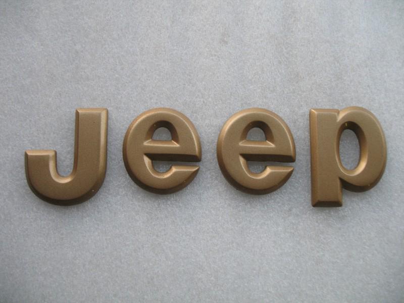 1995 jeep grand cherokee front rear gold plastic emblem logo 94 95 96 97 98 99