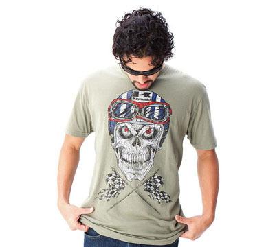 New kawasaki rage t-shirt retro skull design men size large k003-2544-ollg