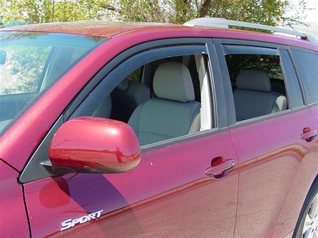 Toyota highlander 2008 - 2013 in channel vent visors wind deflector shade 4 pc
