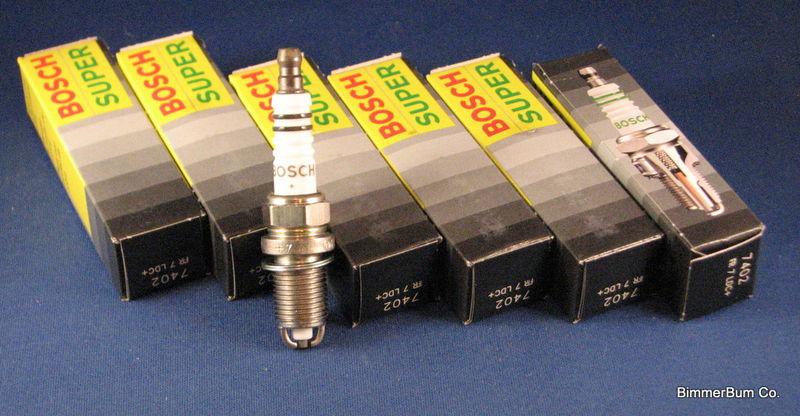 Bmw oem bosch s52 spark plug set 6 pack 1996-1999 e36 m3 1998-00 z3 m roadster 