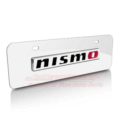 Nissan nismo half-size chrome stainless steel license plate, lifetime warranty