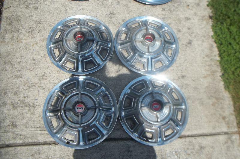 Oem 1966 ford fairlane hubcaps wheel covers 14" nice set of 4 factory caps  #991