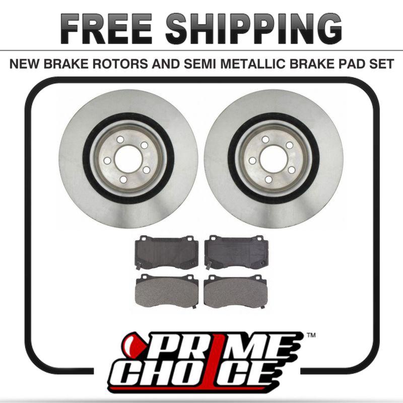 Premium front metallic brake pads and disc rotors complete kit left & right pair