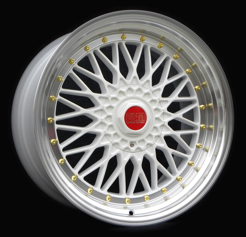 White 18" rs style wheels 18x8.5 18x9.5 5x112 esm 002r mercedes audi vw