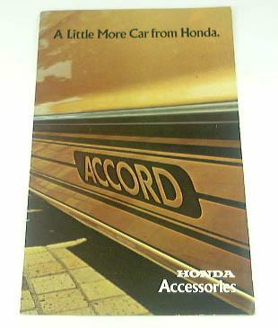 1976 76 honda accord accessories brochure