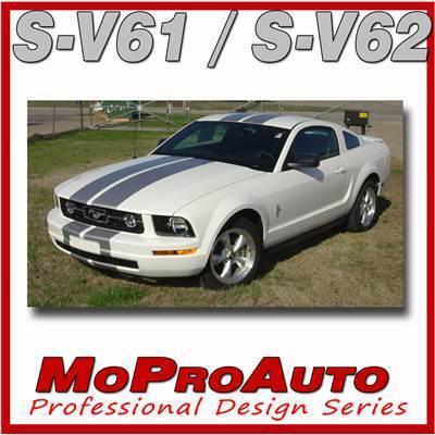 Mustang v6 racing rally - 3m pro vinyl stripes decals graphics 2008 * 825