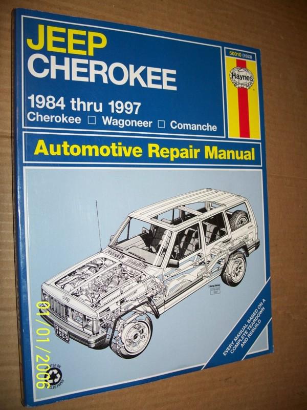  1984-1997 jeep cherokee, wagoneer and comanche repair  manual new # 50010