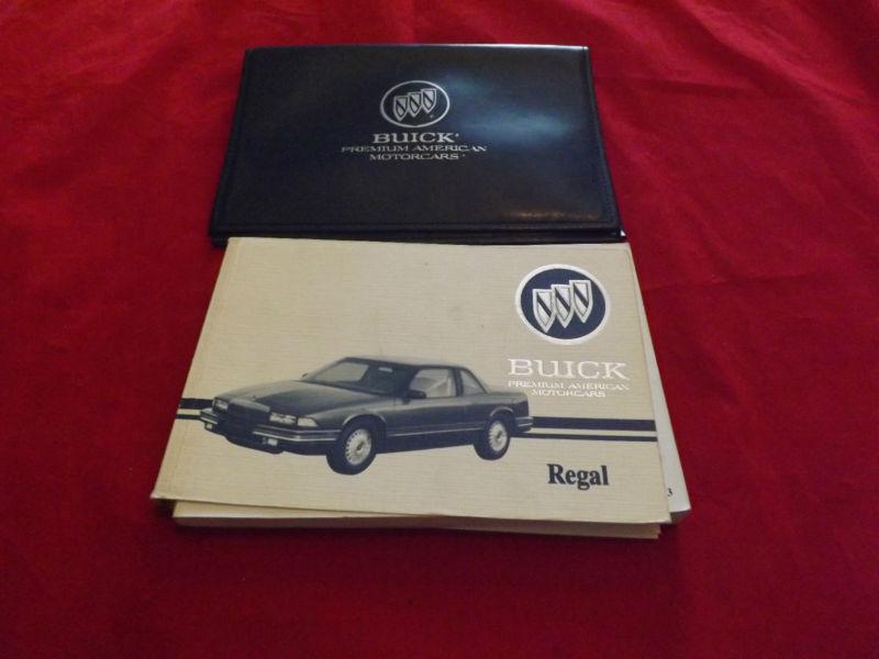1993 buick regal owner's manual and black case 