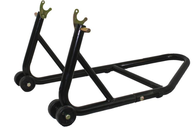 Biketek aluminum black rear stand w/ aluminum slider spools honda cbr250r all