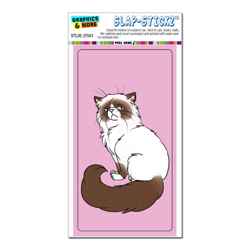 Persian cat himalayan color points on pink - pet - slap-stickz™ bumper sticker