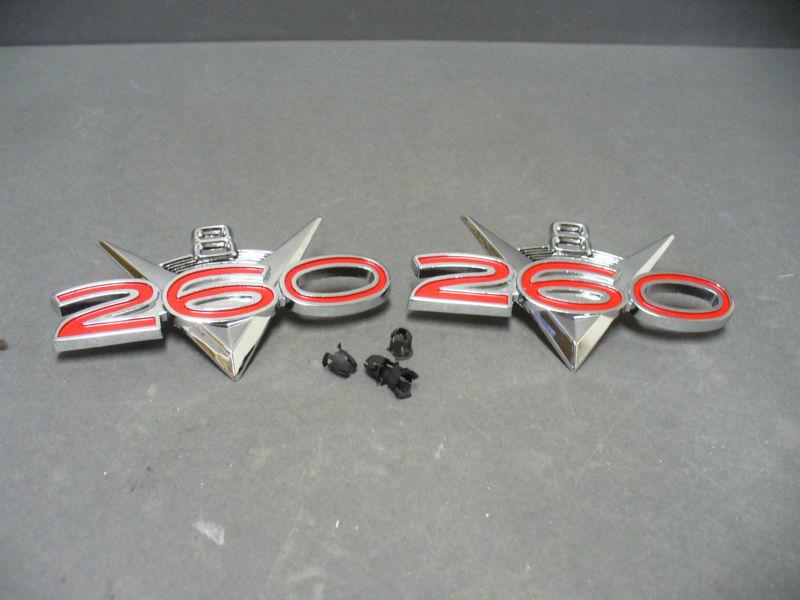 63 falcon fairlane v8 260 fender emblems