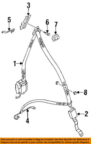 Volkswagen oem 1em857705bhcr front seat belts-shoulder belt