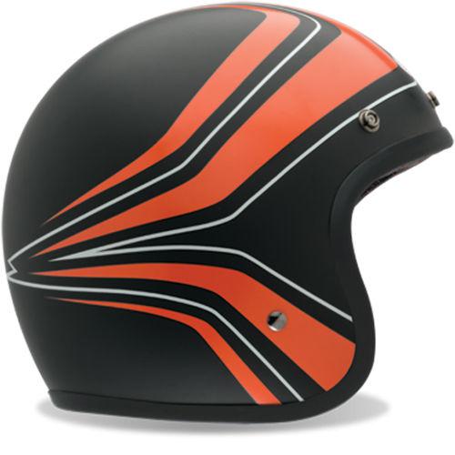 Bell custom 500 open face street motorcycle helmet panel orange size large