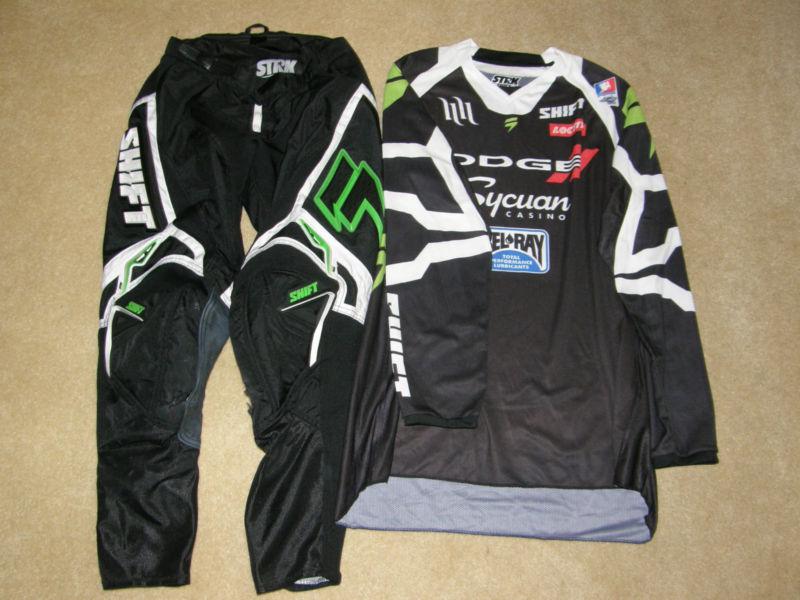 Motocross shift racing gear riding pants sz 34 jersey sz xl moto atv quad  #set8