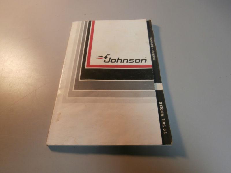Johnson 9.9 sail outboard motor owners operation operators manual