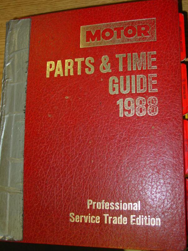 1988 motor parts & time guide - all models