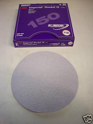 3m # 00687 - imperial hookit ii - 8" discs - 25 disc - 150 grit
