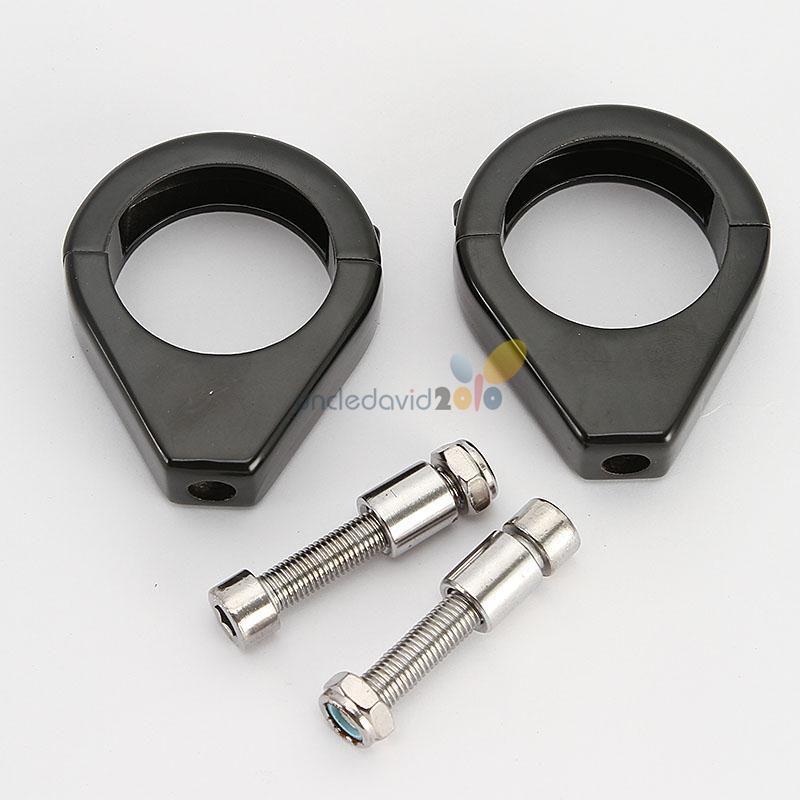 41mm black turn signal relocation fork clamp mount for harley dyna sportster