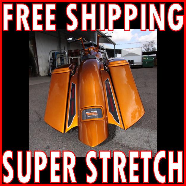 Paul yaffe bagger nation pleated super stretch chupa fender 09-13 harley touring