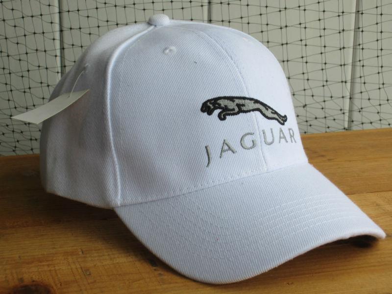 New nwt jaguar logo white baseball golf fishing summer hat cap automobile car nr