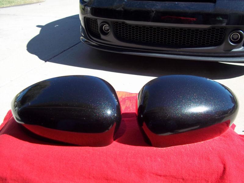 Fiat 500 mirror caps black